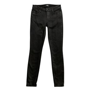 Paige Jeans Womens 26 Black Verdugo Ultra Skinny Ankle Luxe Coated Low Rise